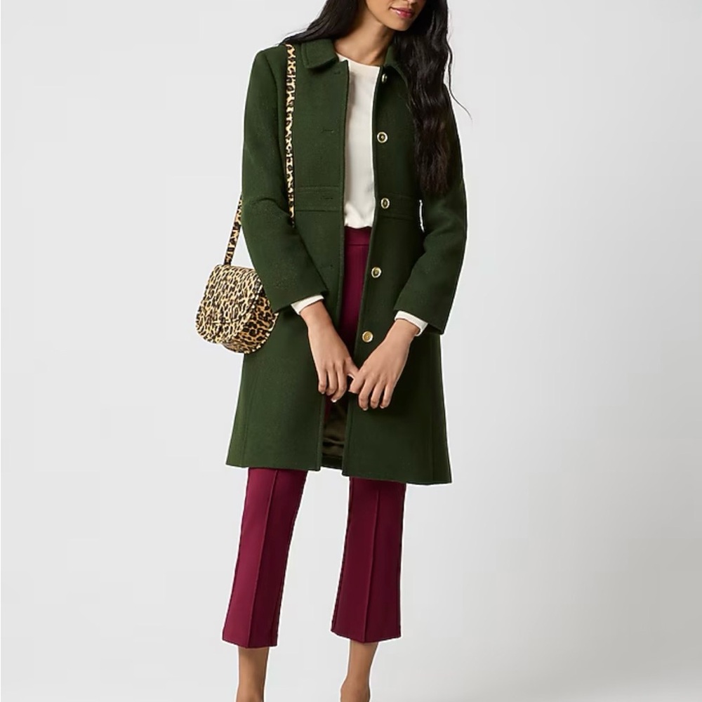 J. Crew Olive Green Wool Pea Coat - Picture 4 of 4